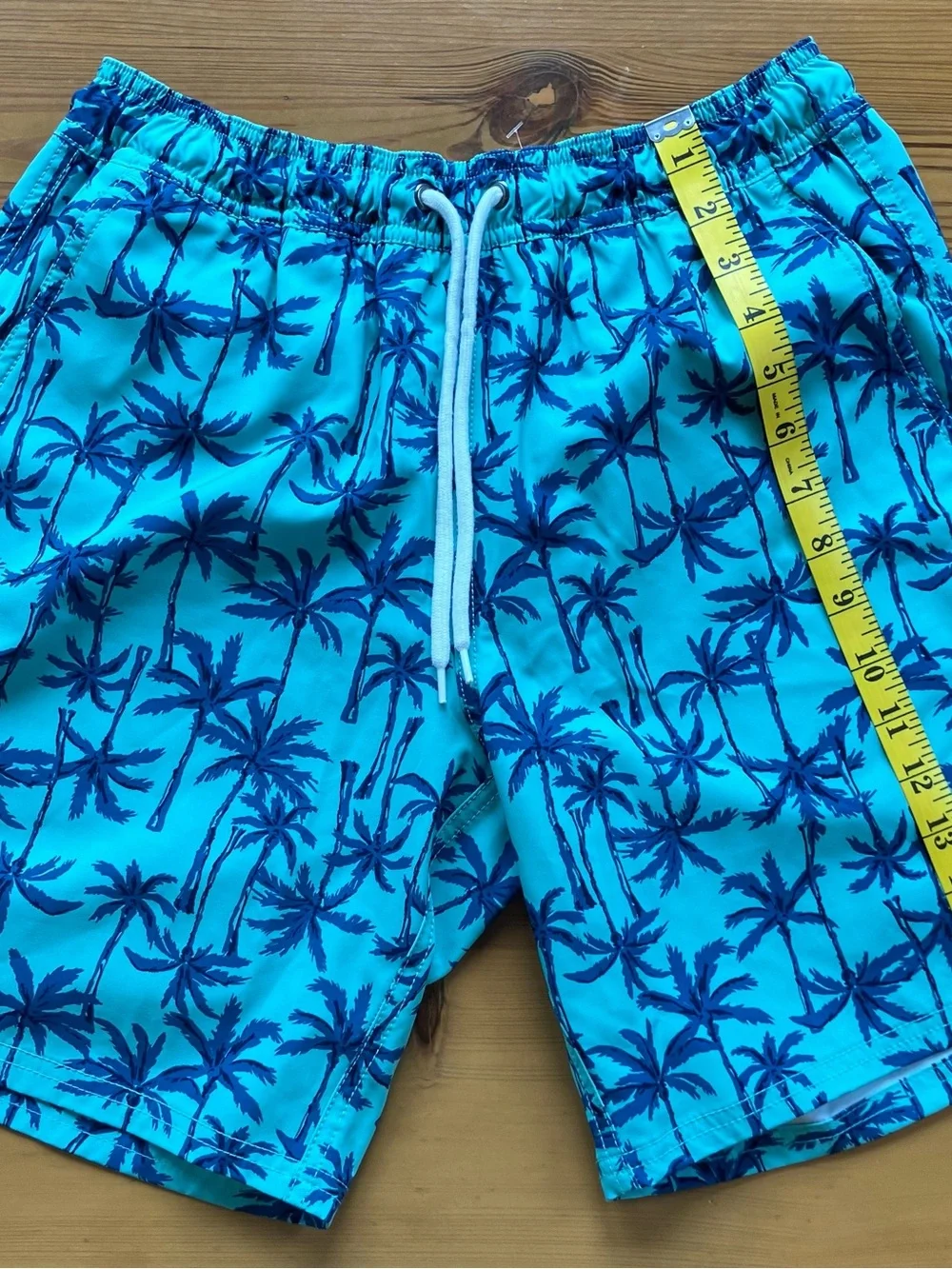 J. Crew Men’s Turquoise Palm-Print Swim Shorts